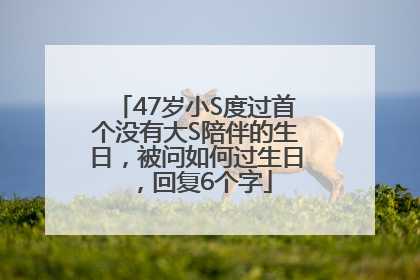 47岁小S度过首个没有大S陪伴的生日，被问如何过生日，回复6个字