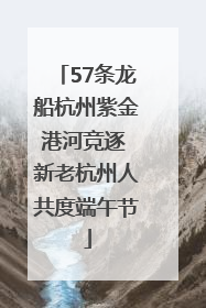 57条龙船杭州紫金港河竞逐 新老杭州人共度端午节